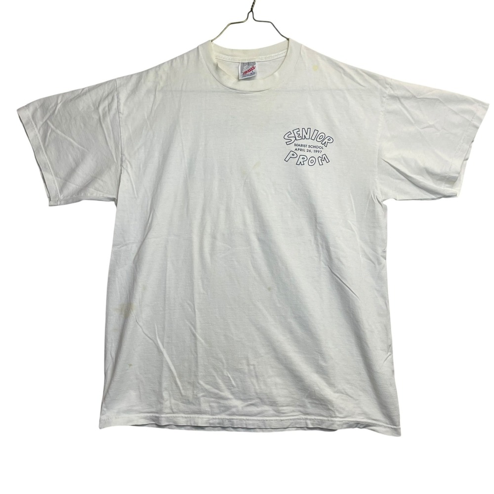 Vintage Jerzees Marist School Senior Prom 1997 T-Shirt White Large Made in USA